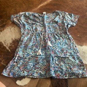 Ralph Lauren large blue patterned swimsuit cover-up